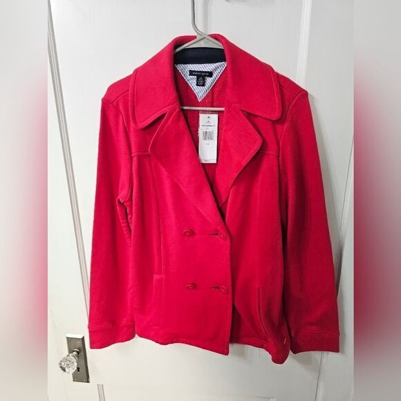 NWT Tommy Hilfiger cotton pea coat sz large - Picture 3 of 8